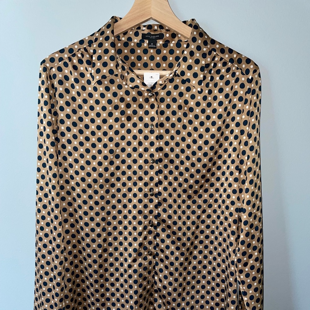 Gold and Black Ann Taylor Work Shirt